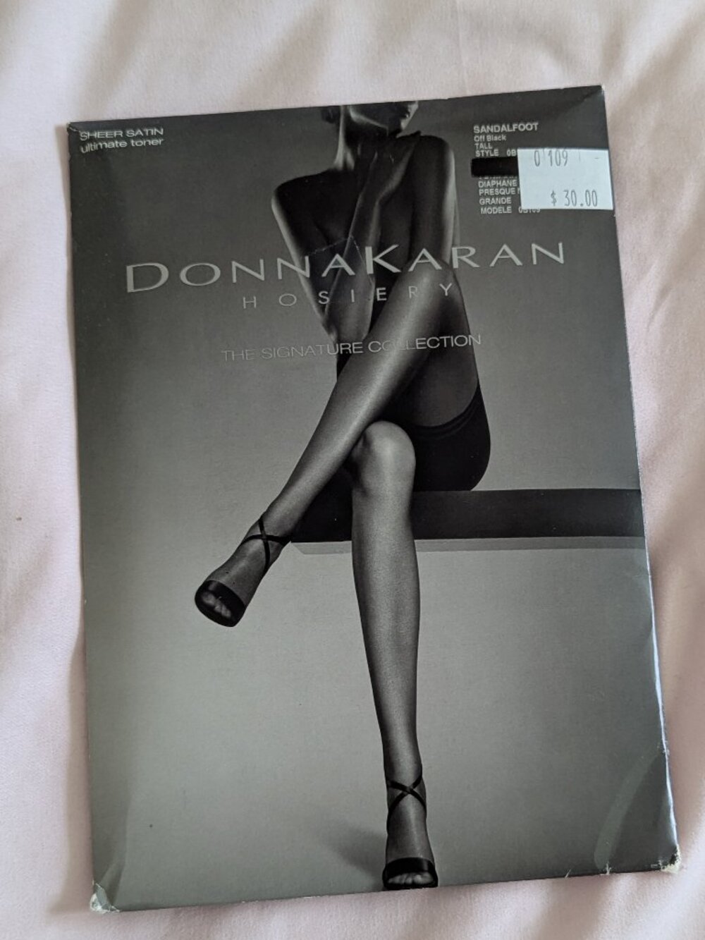 Donna Karan Sheer Satin Sandalfoot Pantyhose Tall